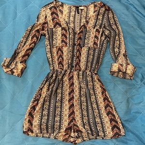 DIVIDED H&M boho romper shorts